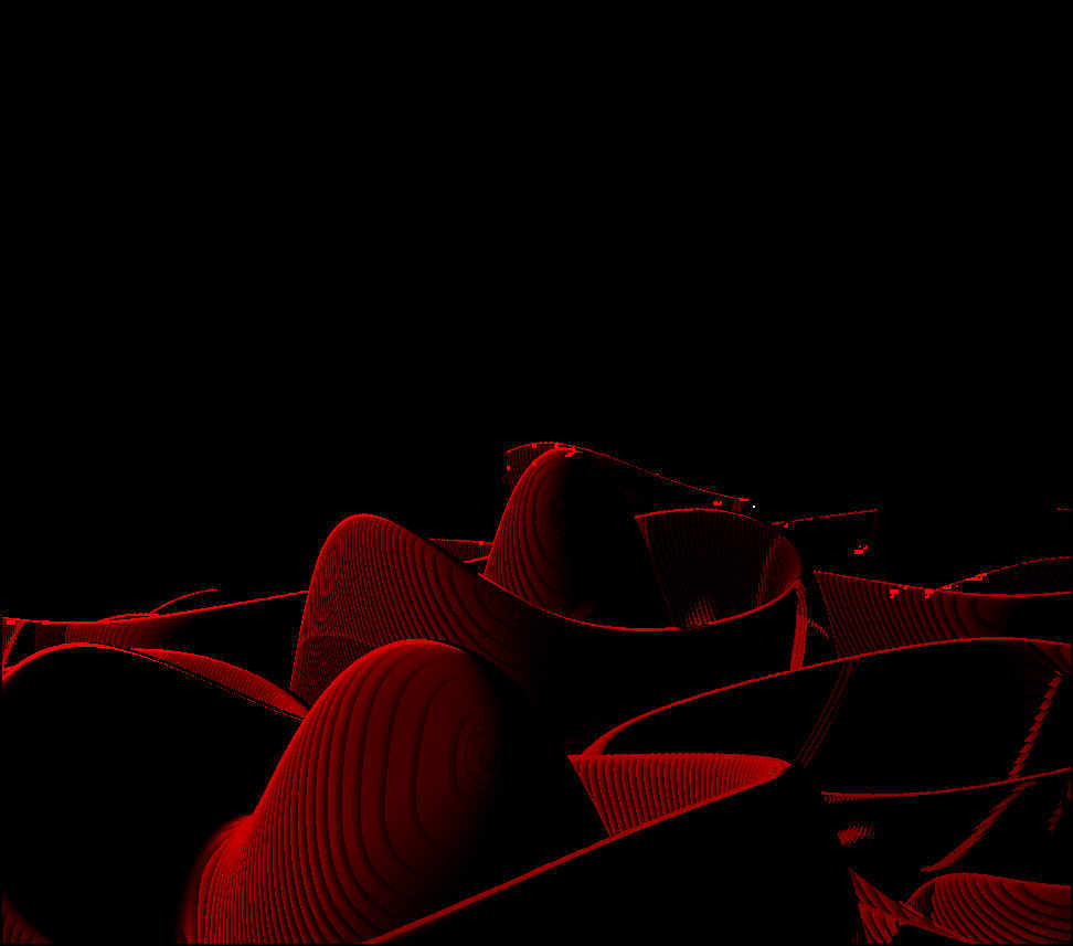 Hills in shadow, showing incomplete render steps Harmonic hills