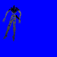 Upper half in shadow